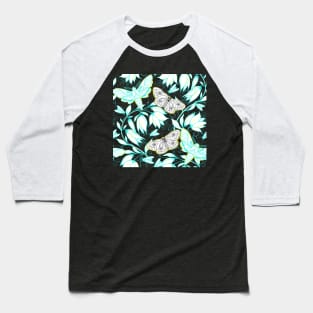 ABSTRACT FLOWER PATTERN Baseball T-Shirt